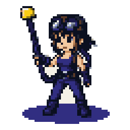 Ines, the SRE, throwing a yellow-knobbed deploy lever with goggles on her brow
